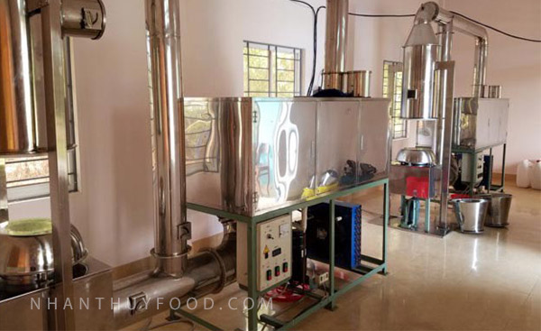 Hệ thống máy sấy ép lạnh dầu dừa của 1 cơ sở chế biến dầu dừa
